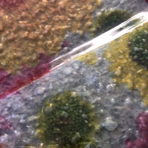 Infused glass plate. Colorful and textured on bottom smooth on top - Picture 3 of 7